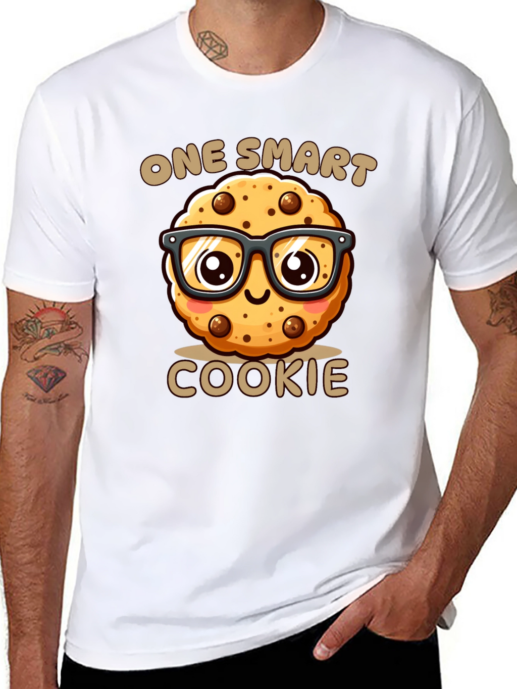 One Smart Cookie Black T-Shirt - Funny Novelty Tee