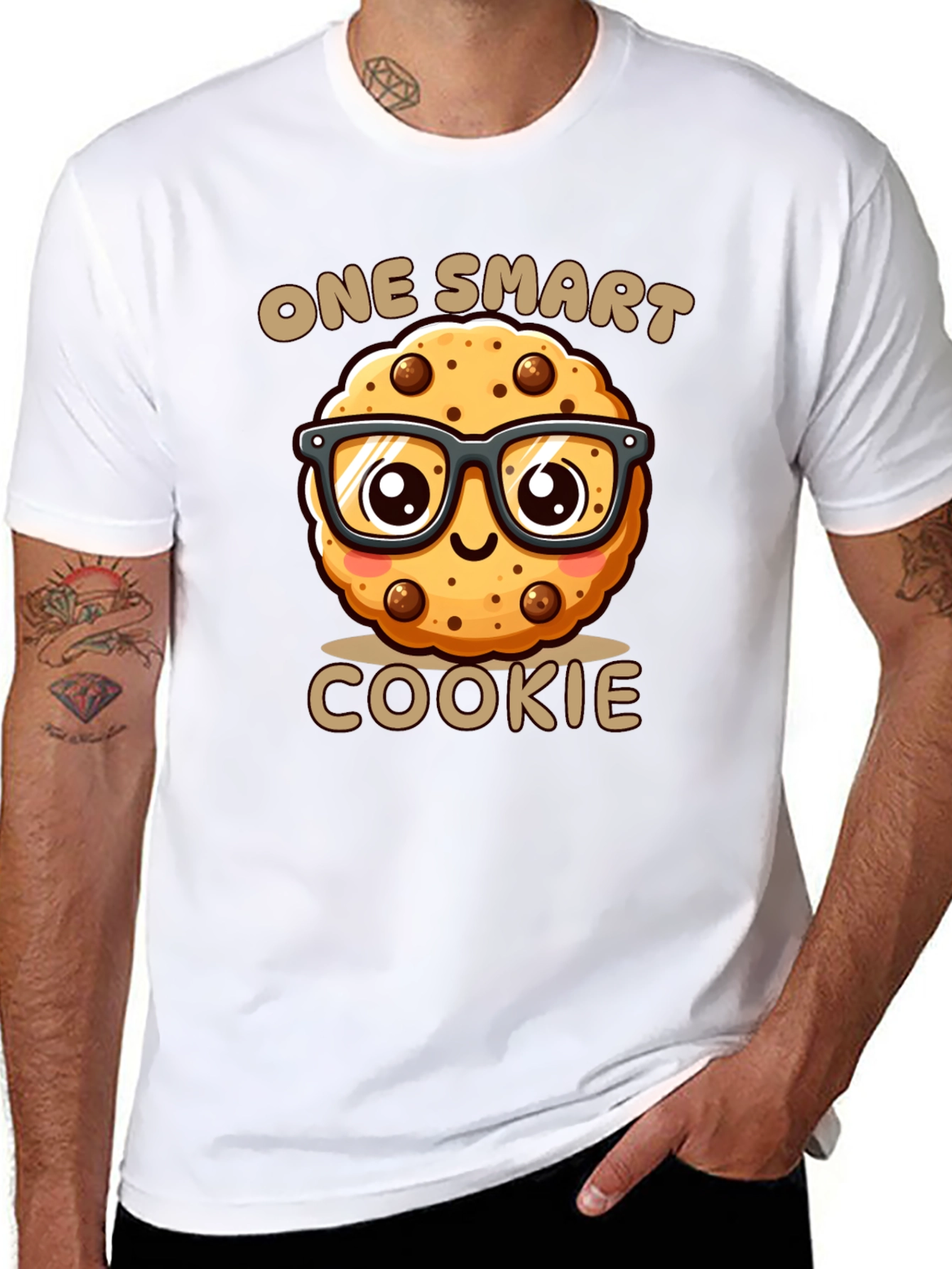 One Smart Cookie Black T-Shirt - Funny Novelty Tee
