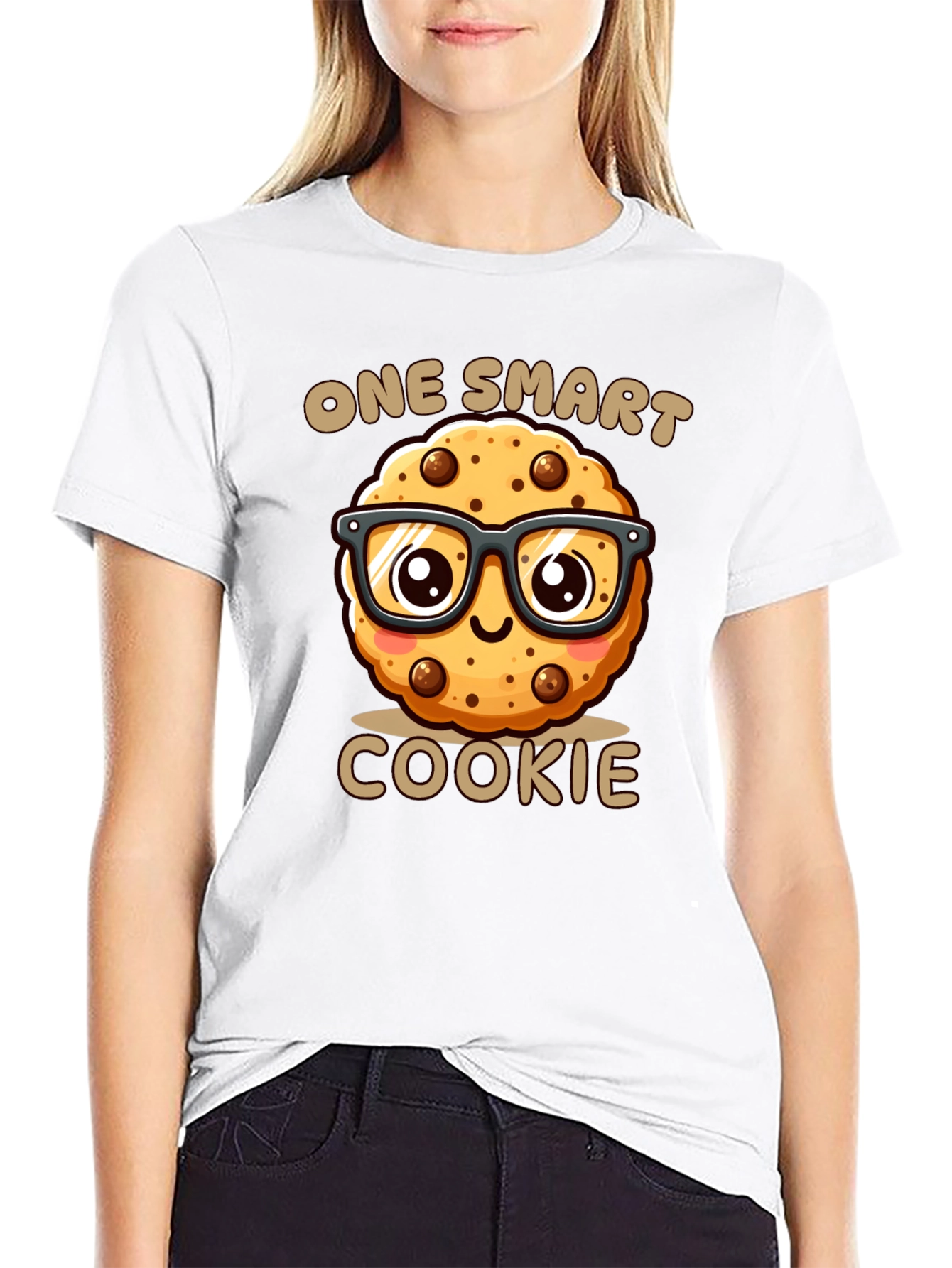 One Smart Cookie Black T-Shirt - Funny Novelty Tee
