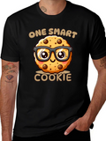 One Smart Cookie Black T-Shirt - Funny Novelty Tee