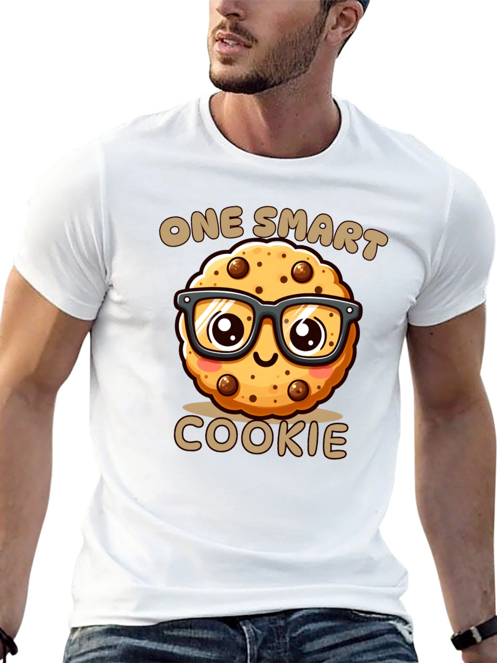 One Smart Cookie Black T-Shirt - Funny Novelty Tee