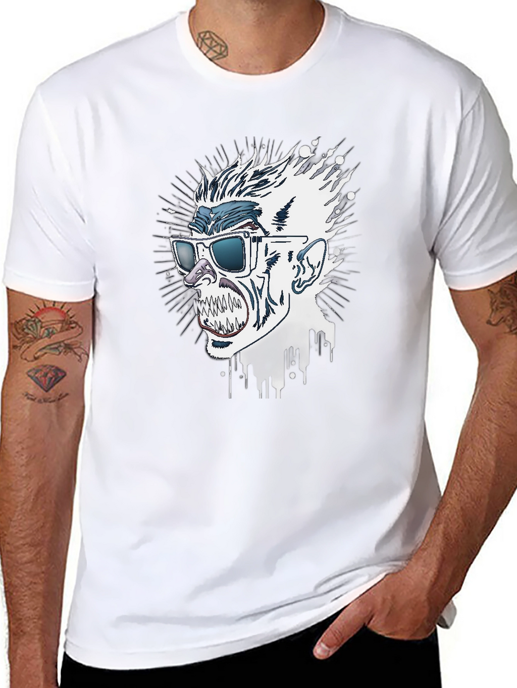 Cool Monster Graphic Print Tee