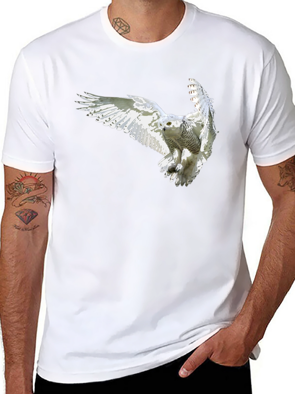 Owl Graphic Black T-Shirt - Mens Fashion Tee