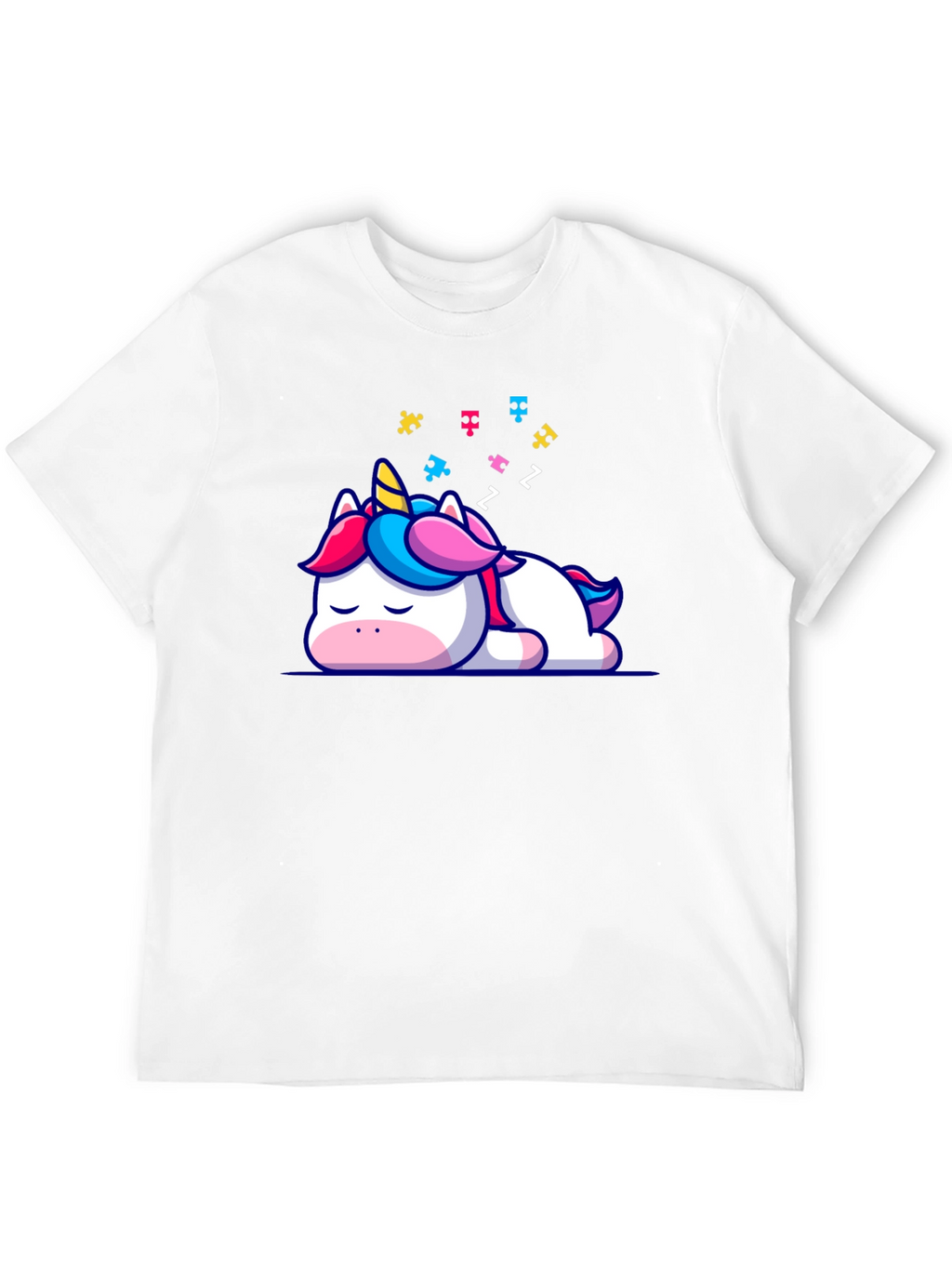 Sleeping Unicorn Autism Awareness T-Shirt