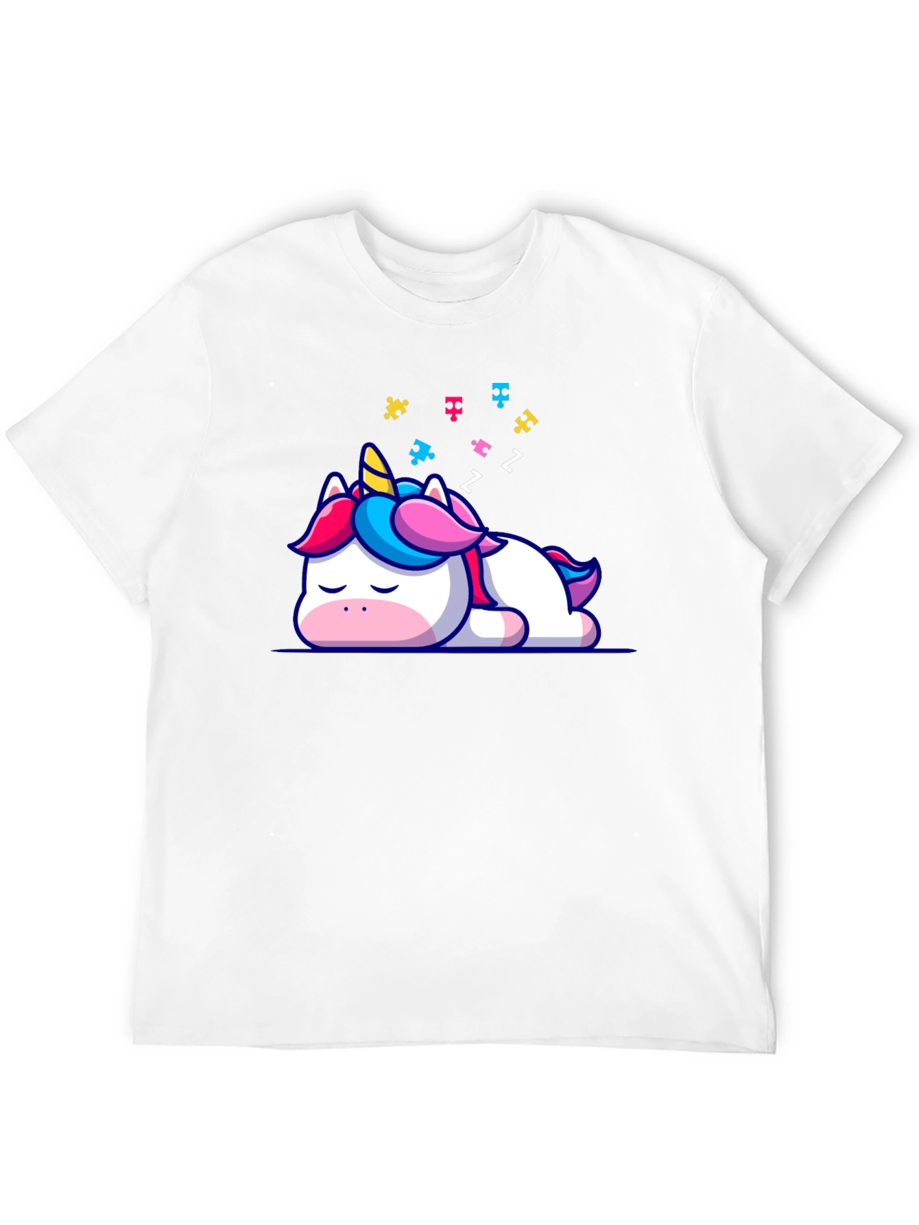 Sleeping Unicorn Autism Awareness T-Shirt