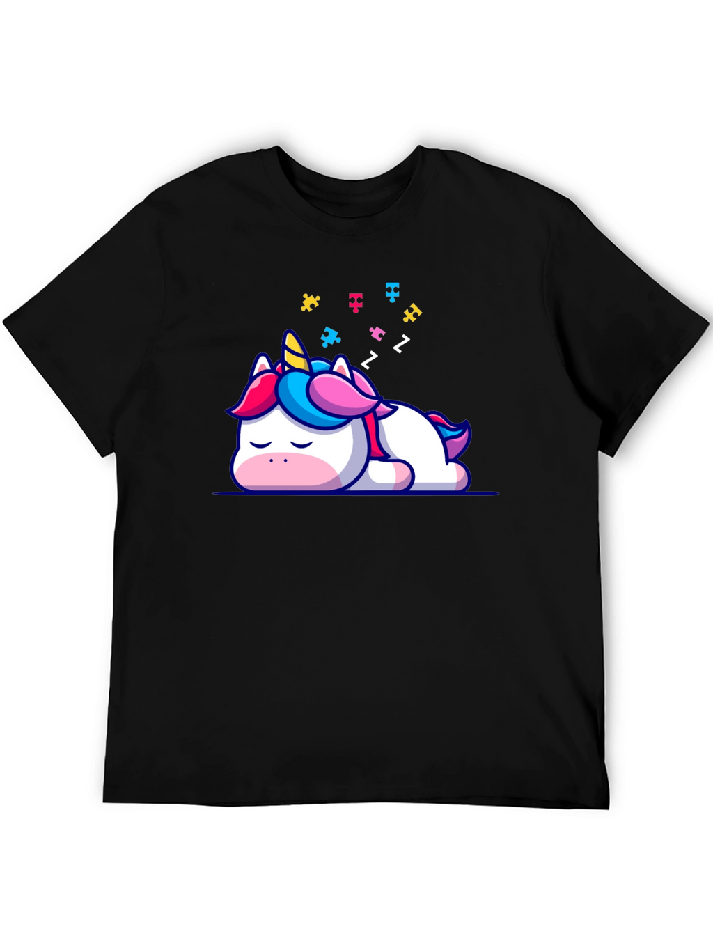 Sleeping Unicorn Autism Awareness T-Shirt