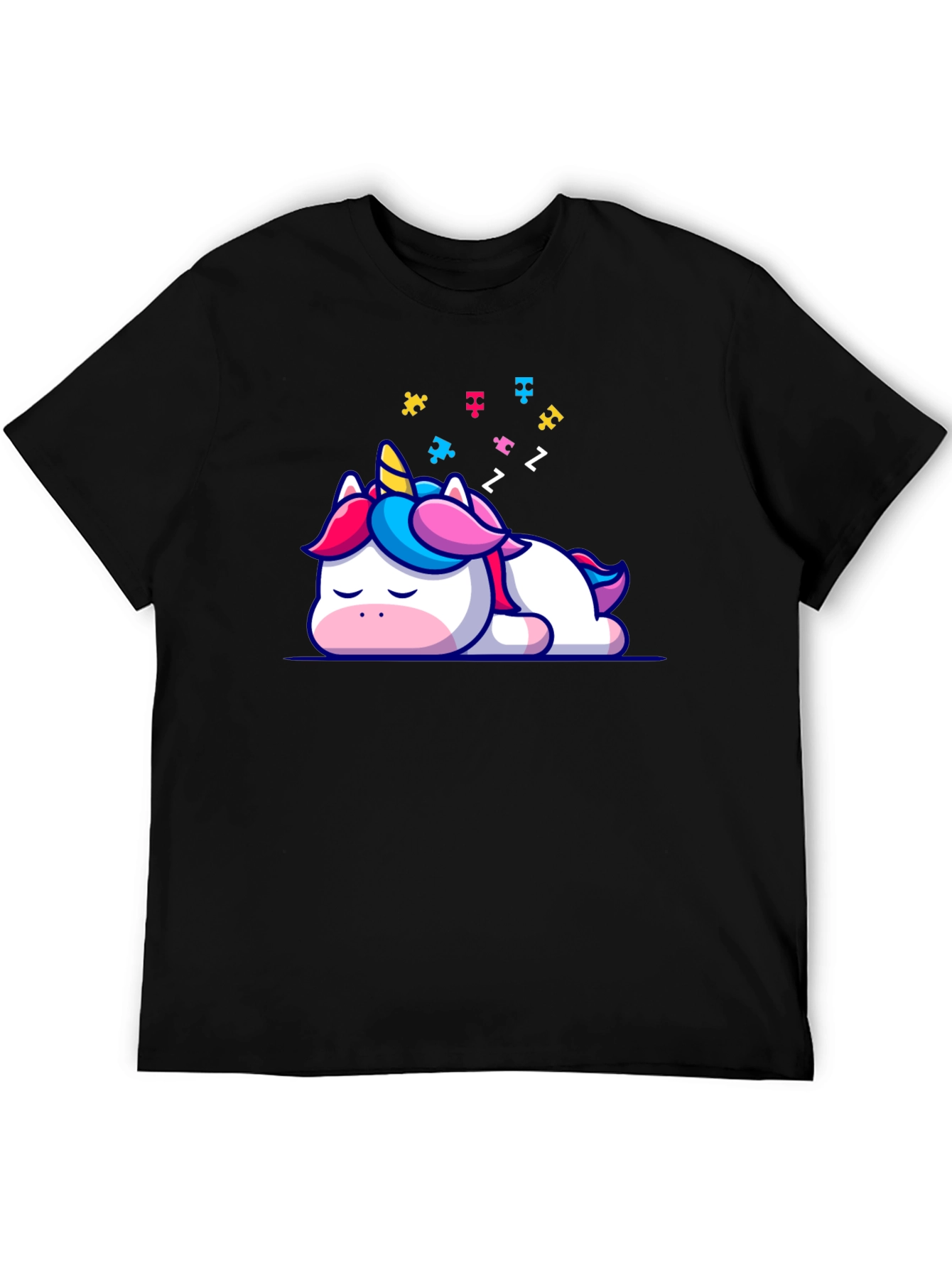 Sleeping Unicorn Autism Awareness T-Shirt