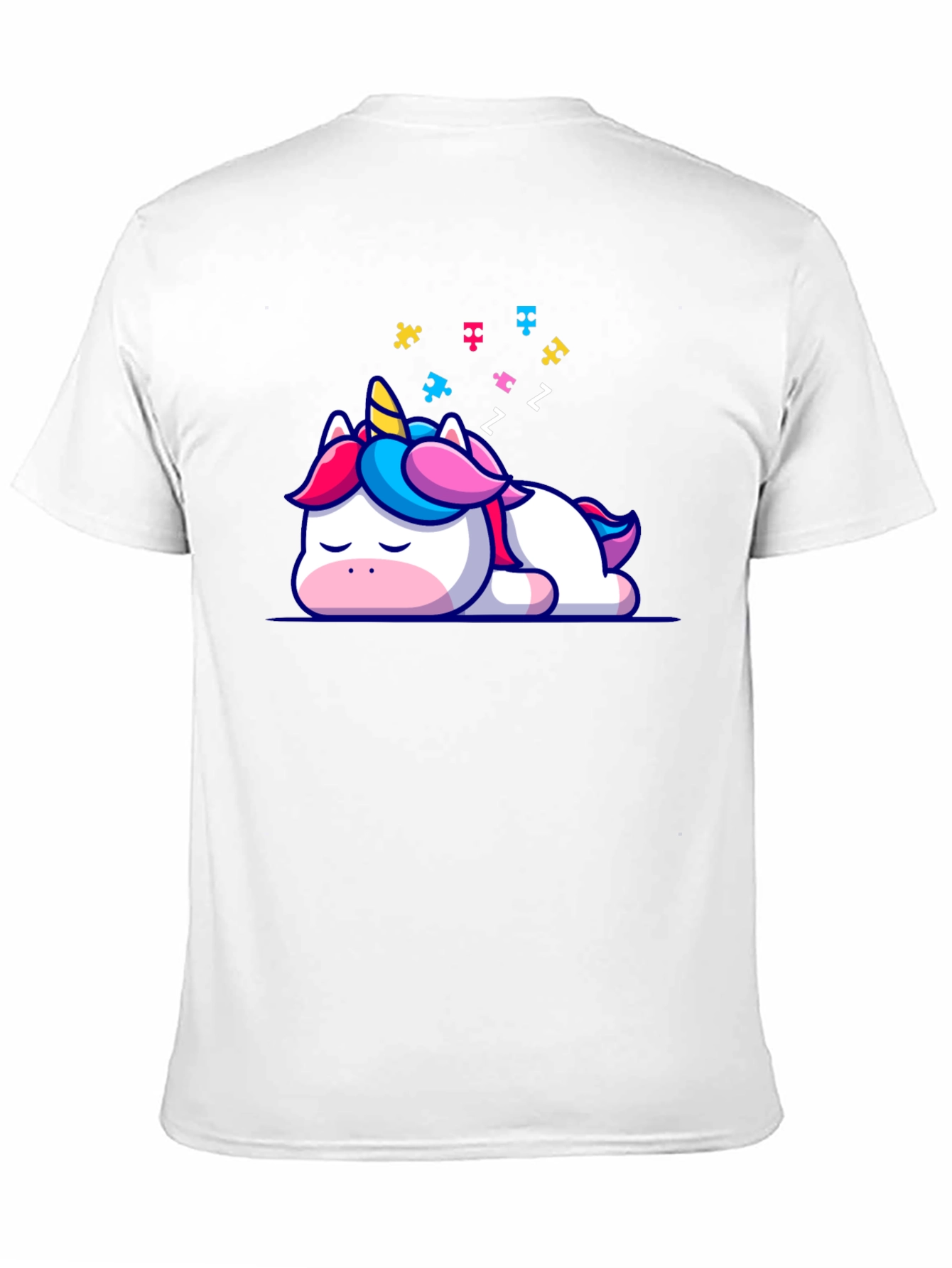 Sleeping Unicorn Autism Awareness T-Shirt