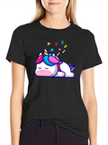 Sleeping Unicorn Autism Awareness T-Shirt