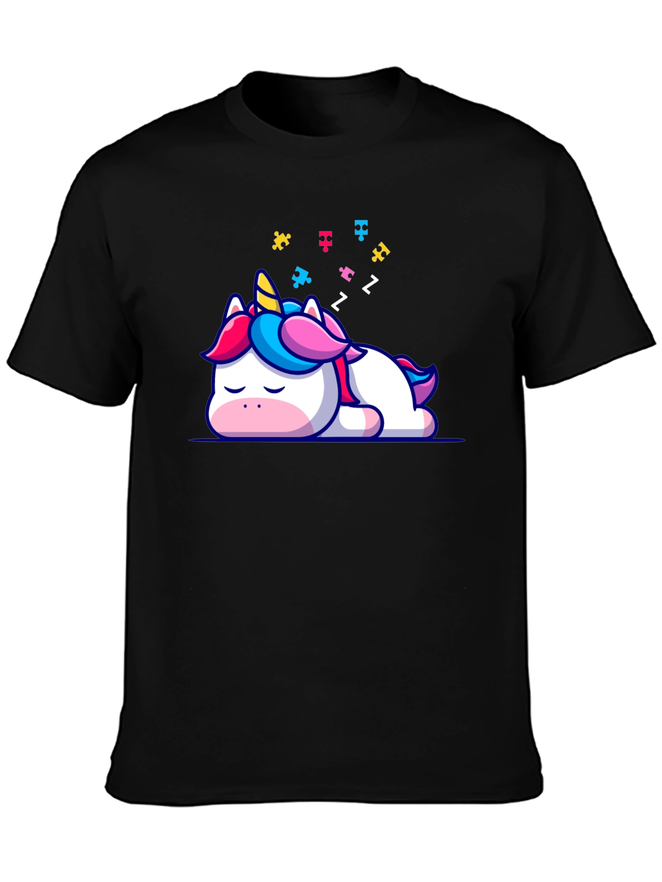 Sleeping Unicorn Autism Awareness T-Shirt
