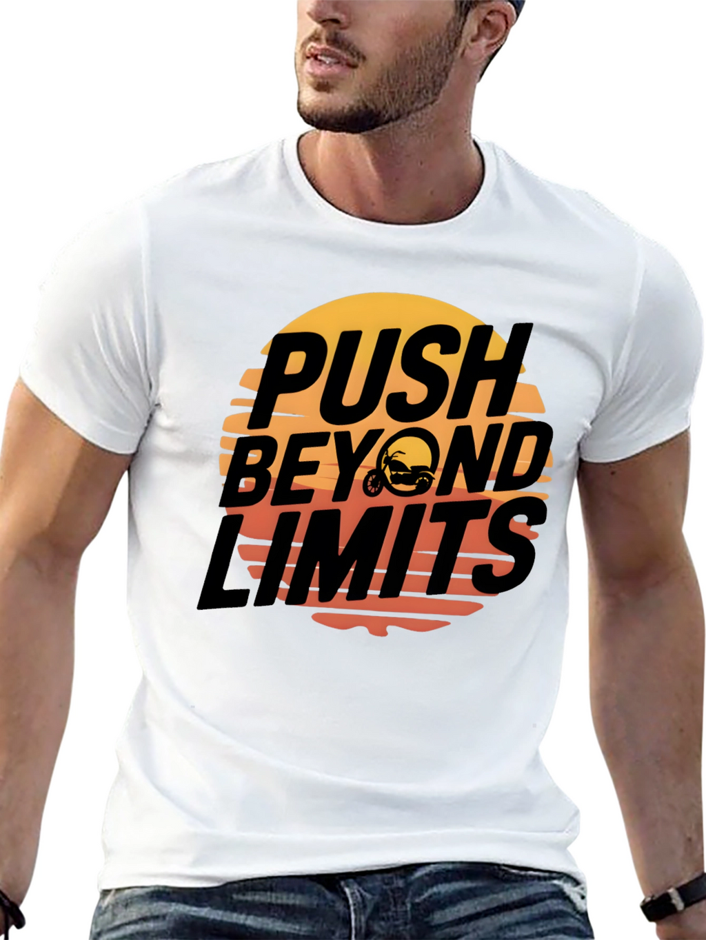Push Beyond Limits Graphic Tee - Black