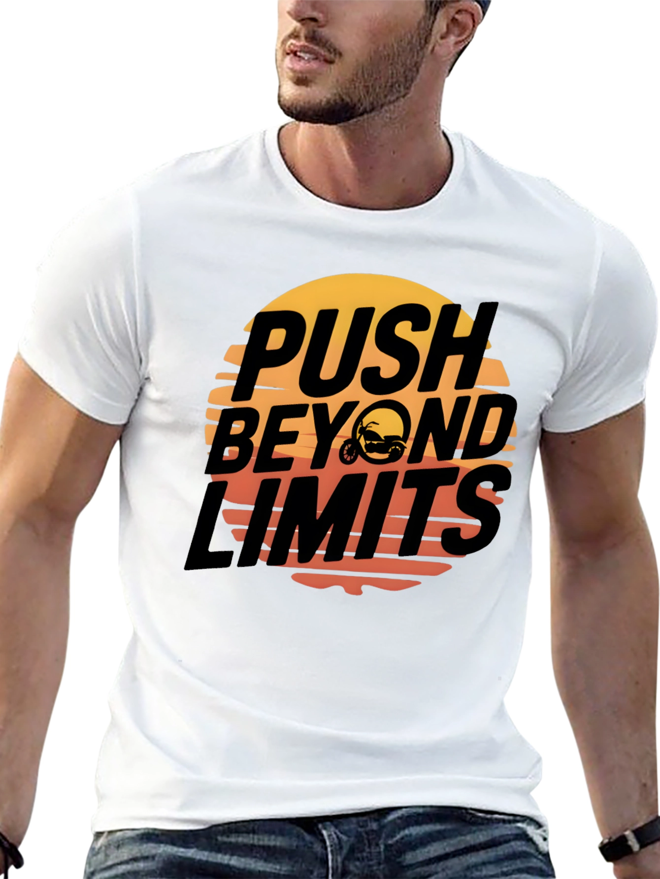 Push Beyond Limits Graphic Tee - Black