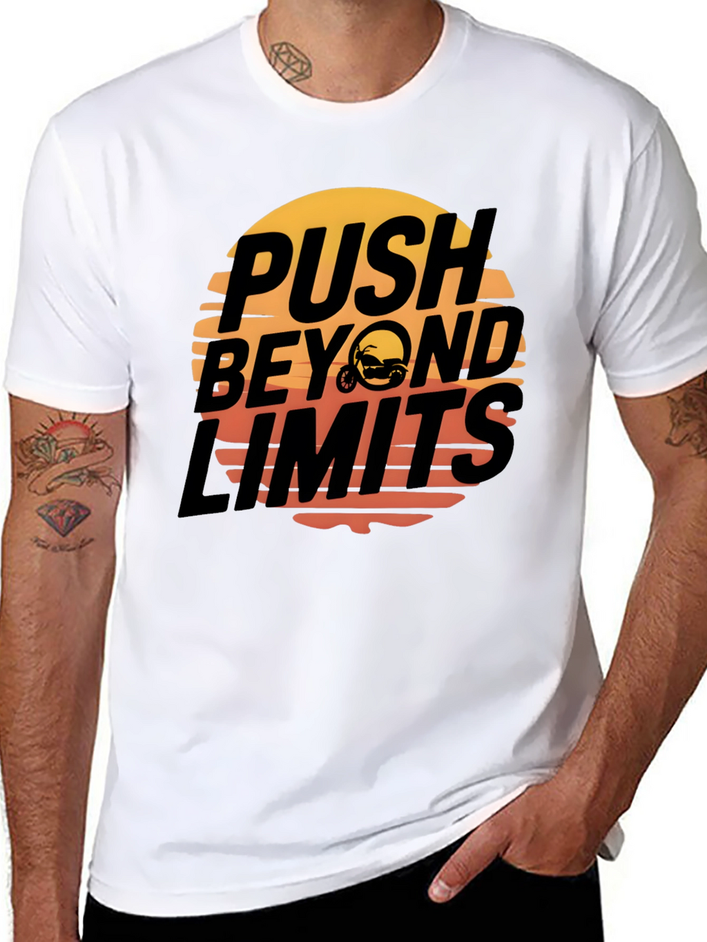 Push Beyond Limits Graphic Tee - Black