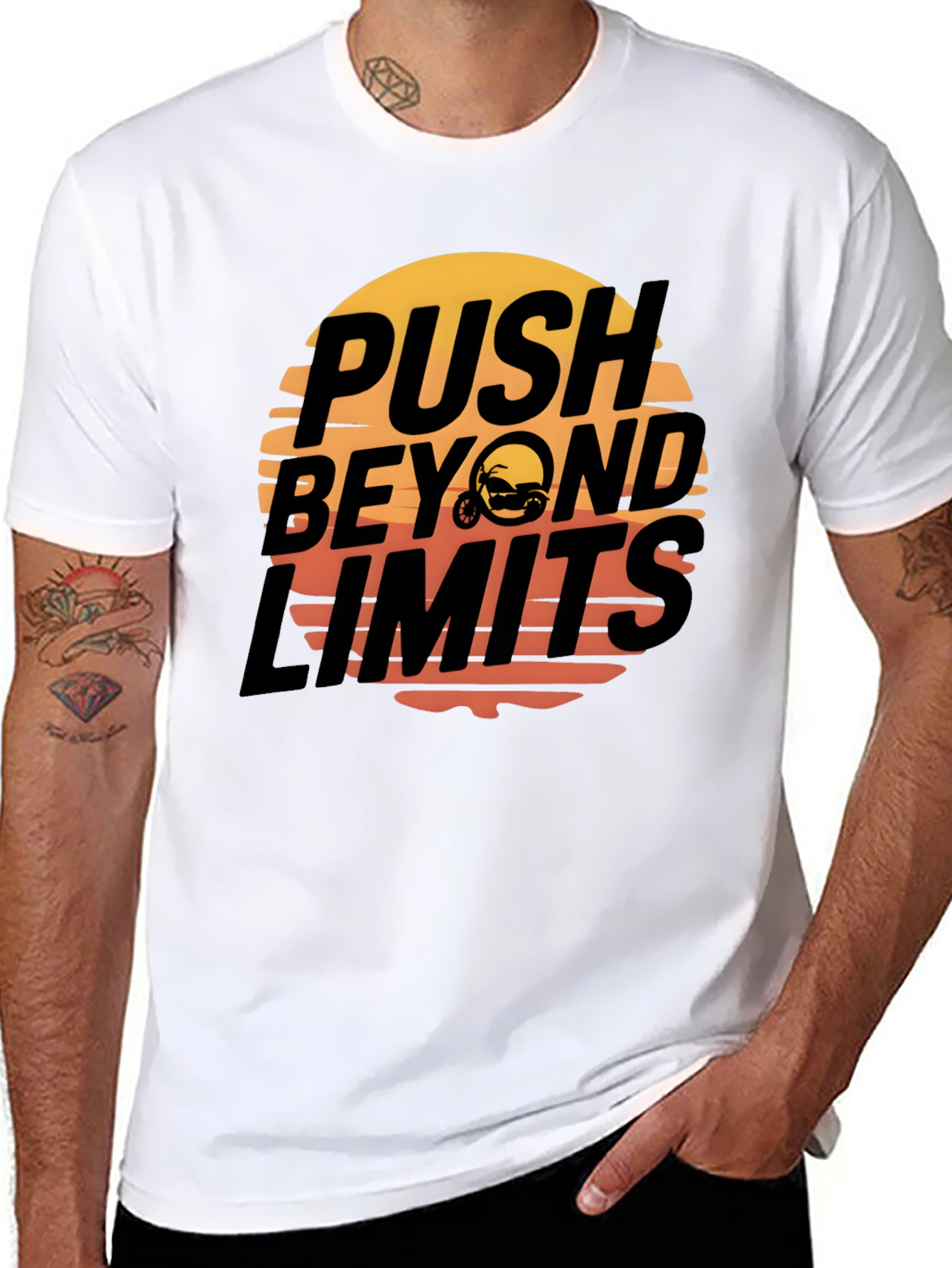 Push Beyond Limits Graphic Tee - Black