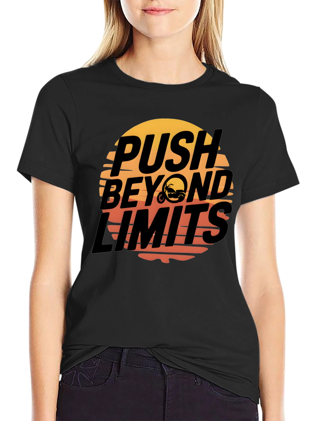 Push Beyond Limits Graphic Tee - Black
