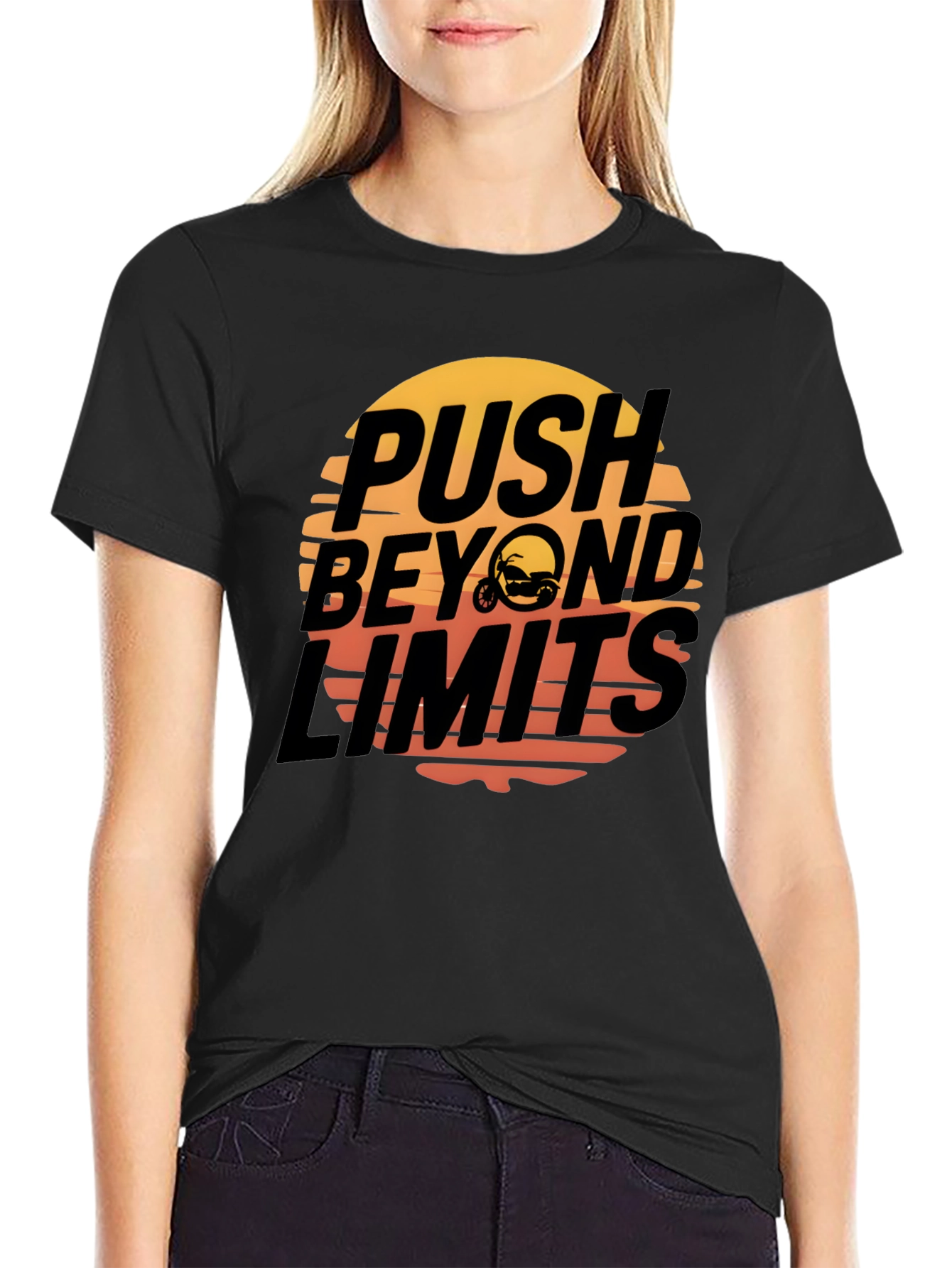 Push Beyond Limits Graphic Tee - Black