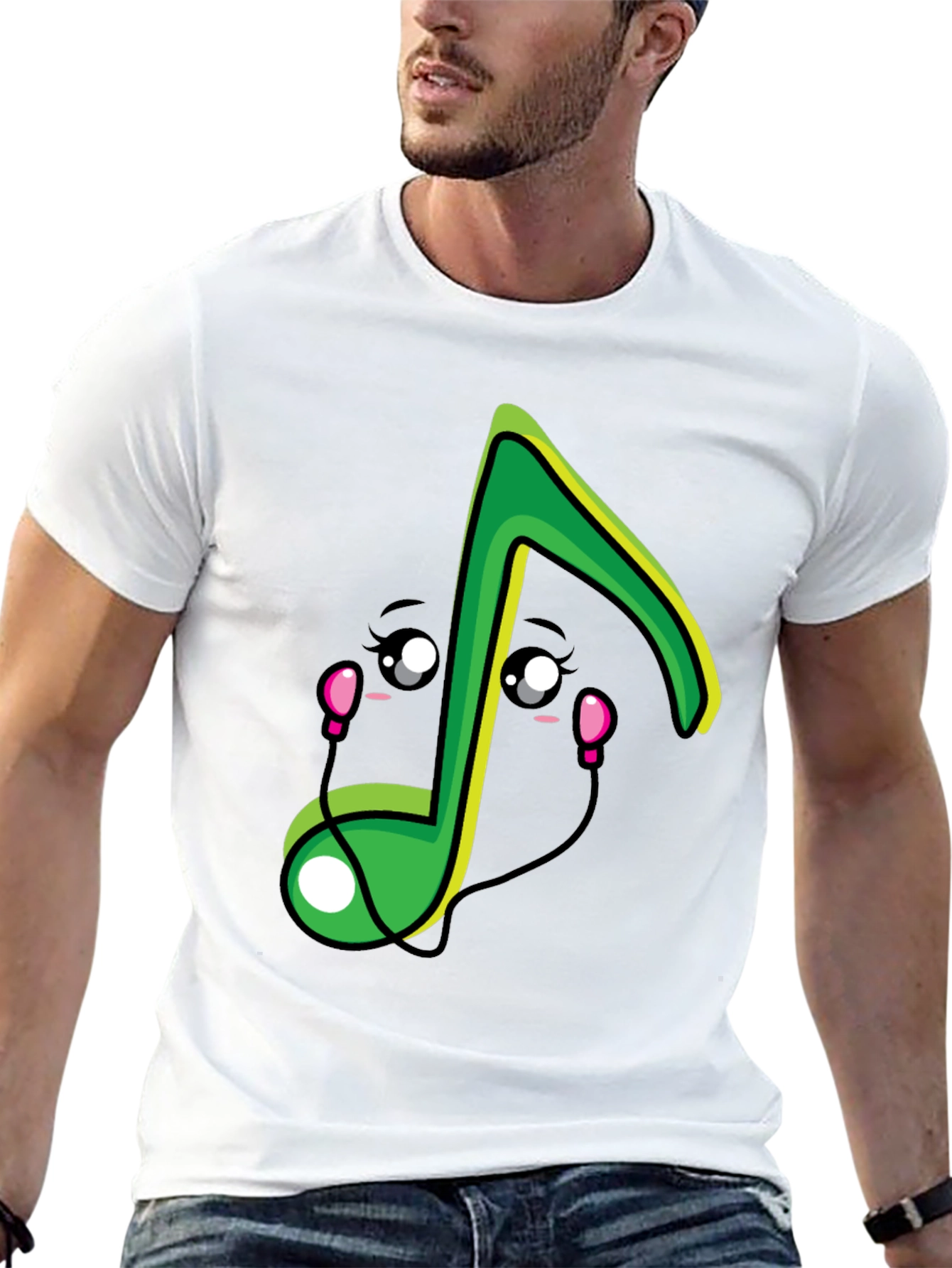 Cute Musical Note Graphic T-Shirt