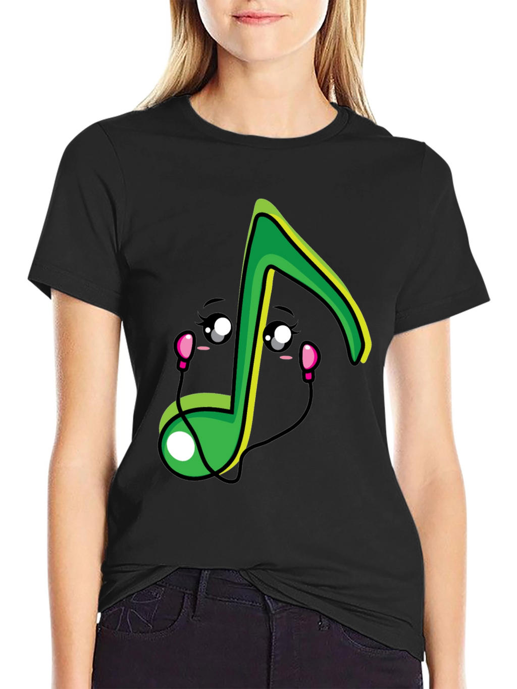 Cute Musical Note Graphic T-Shirt