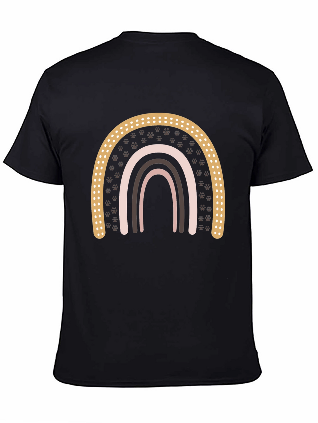 Boho Paw Print Rainbow Graphic Tee
