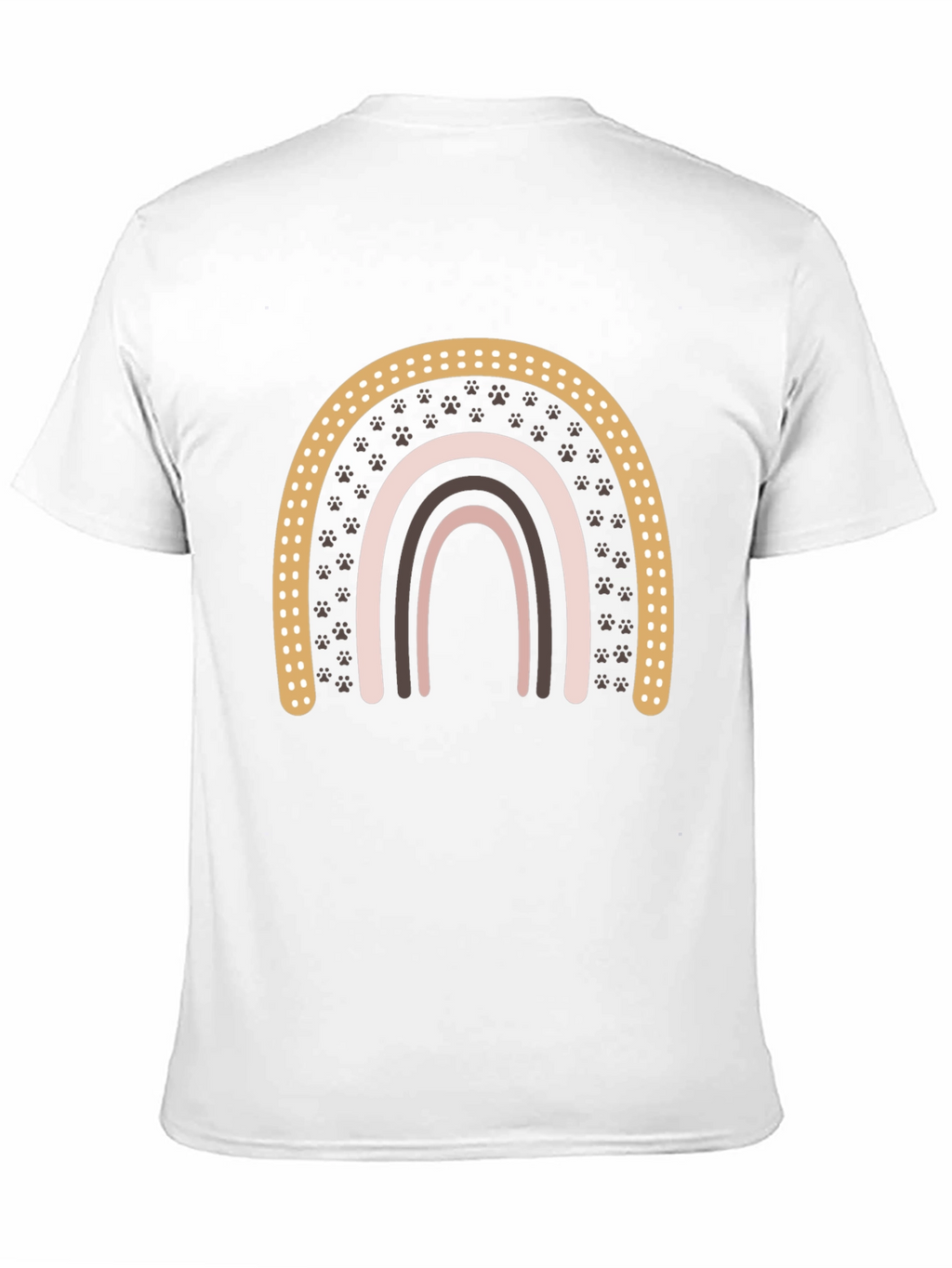 Boho Paw Print Rainbow Graphic Tee