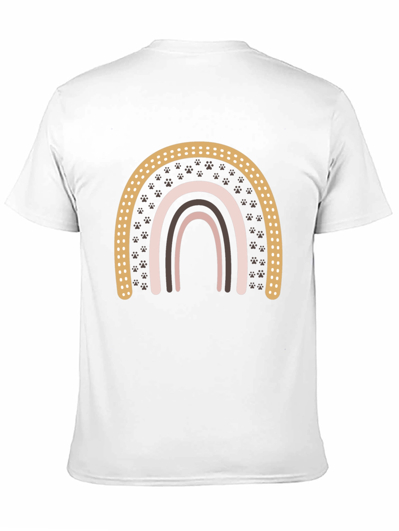 Boho Paw Print Rainbow Graphic Tee