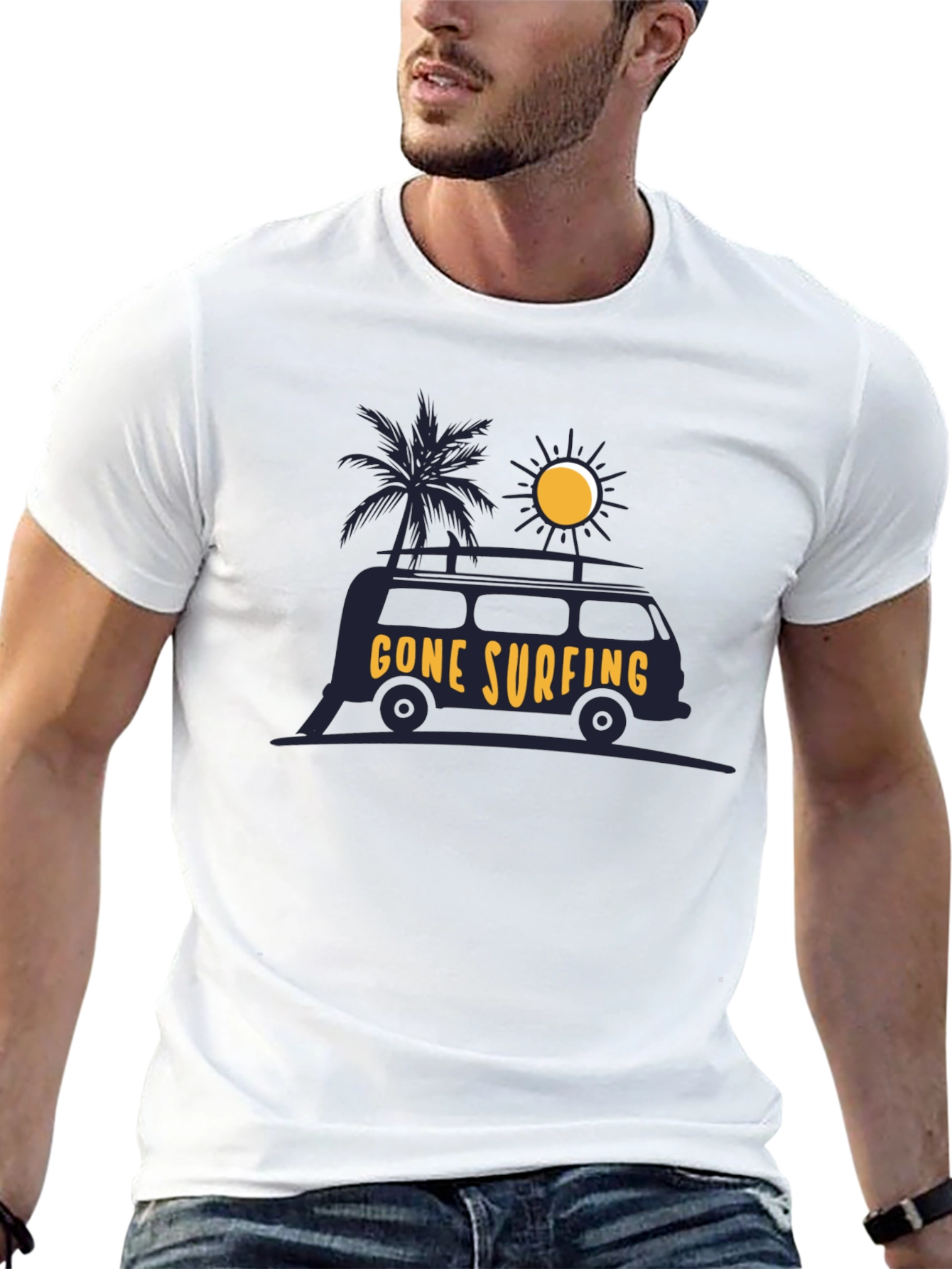 Gone Surfing Graphic Tee - Black