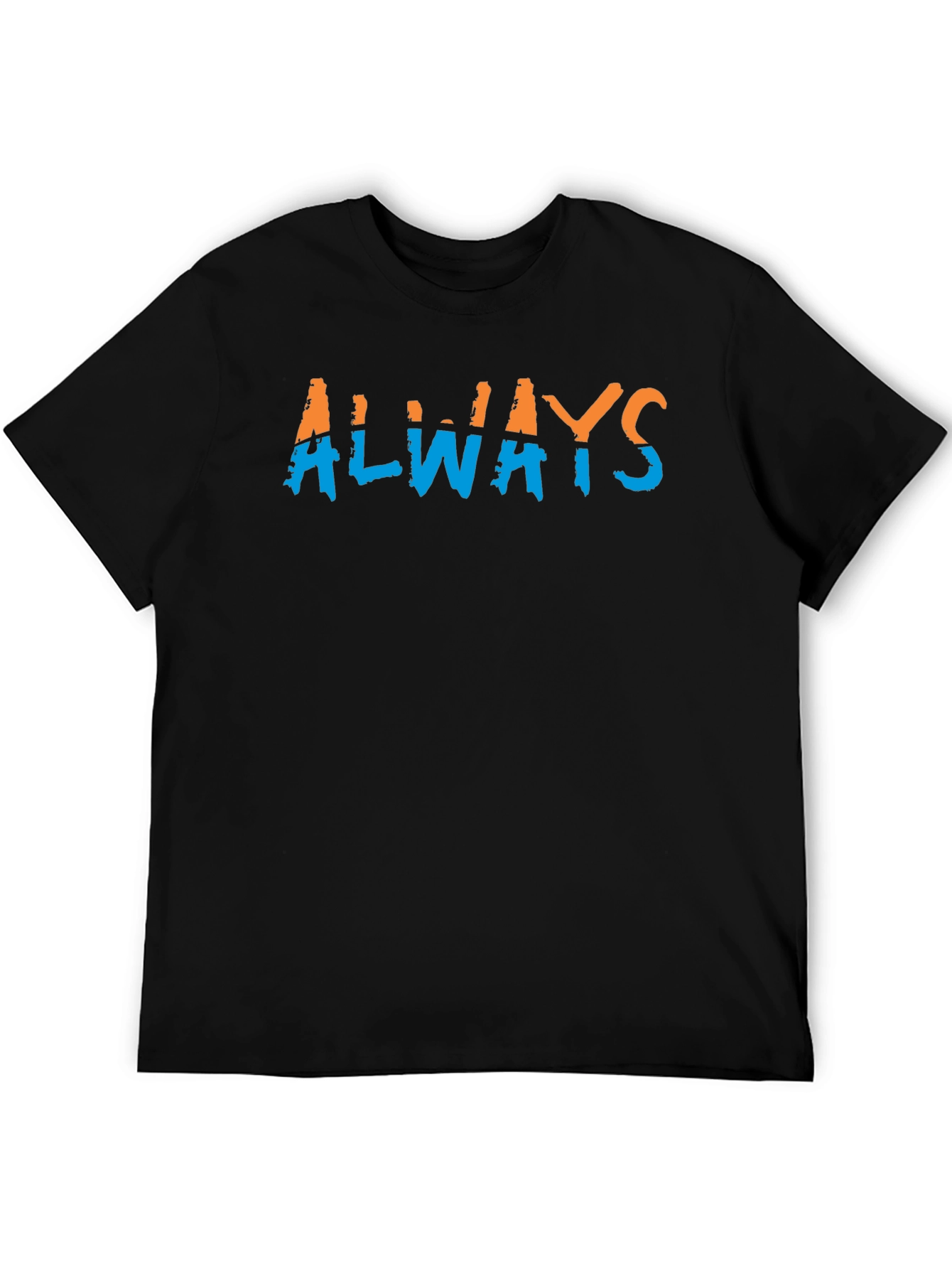 Stylish Always Graphic Print Black T-Shirt for Men
