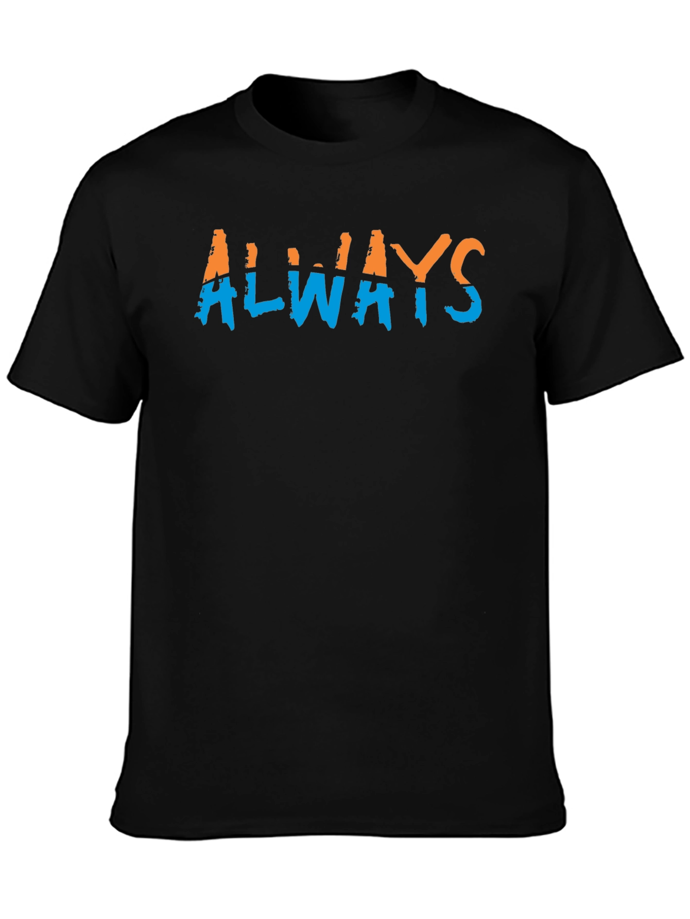Stylish Always Graphic Print Black T-Shirt for Men