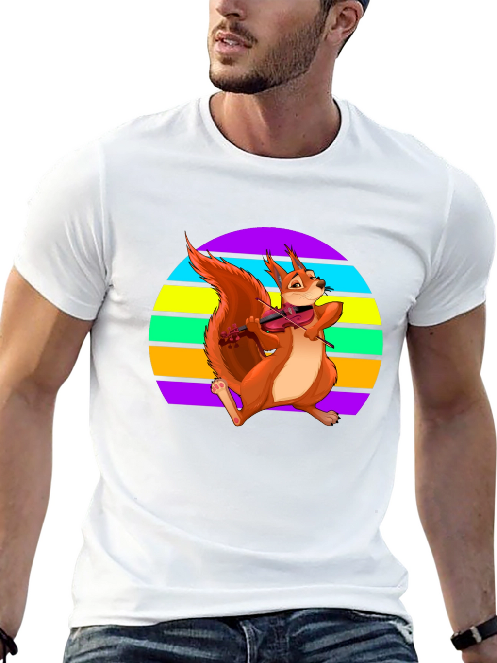 Squirrel Violinist Graphic Tee