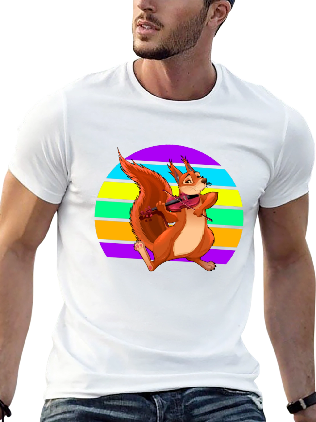 Squirrel Violinist Graphic Tee