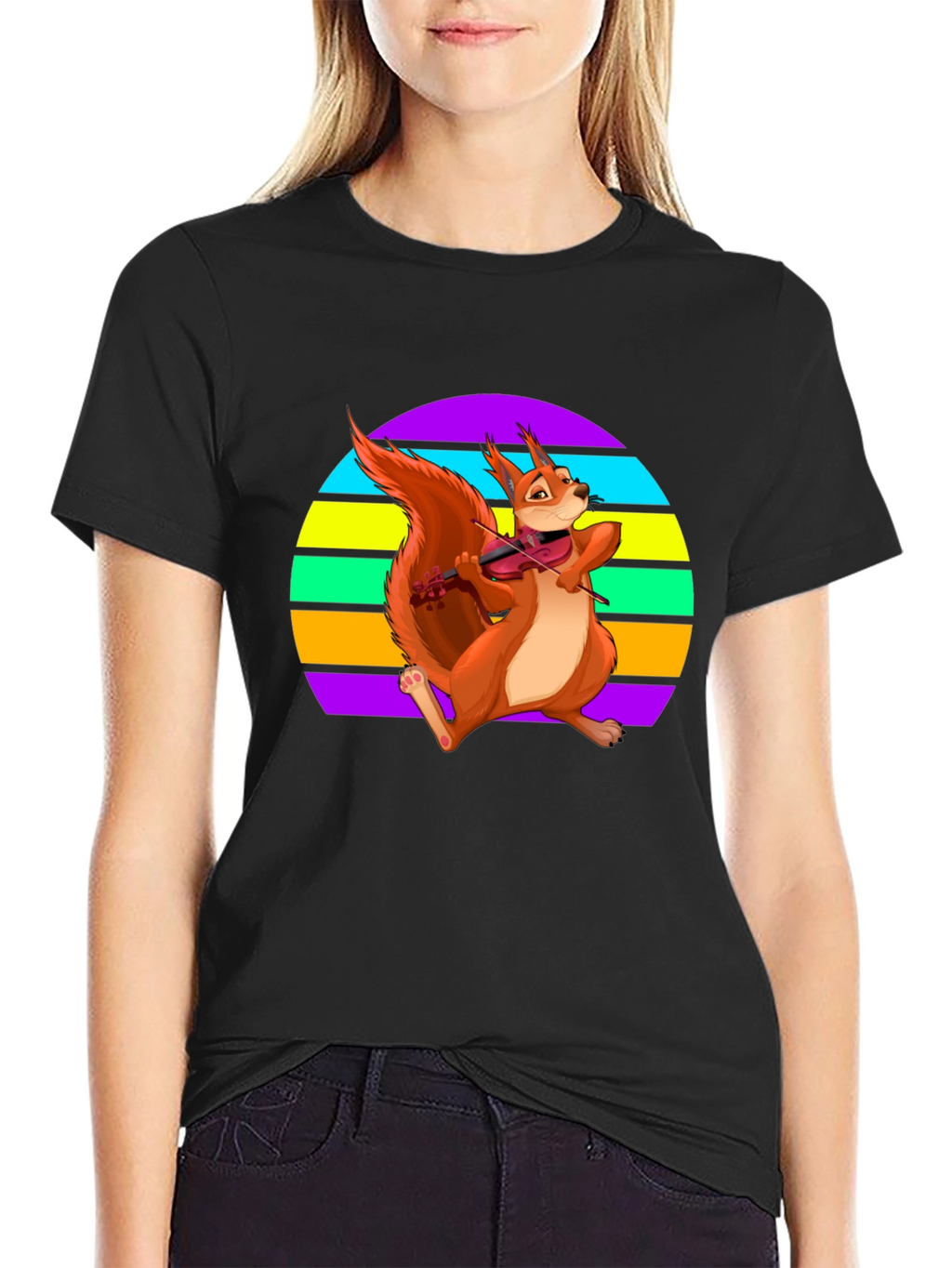 Squirrel Violinist Graphic Tee