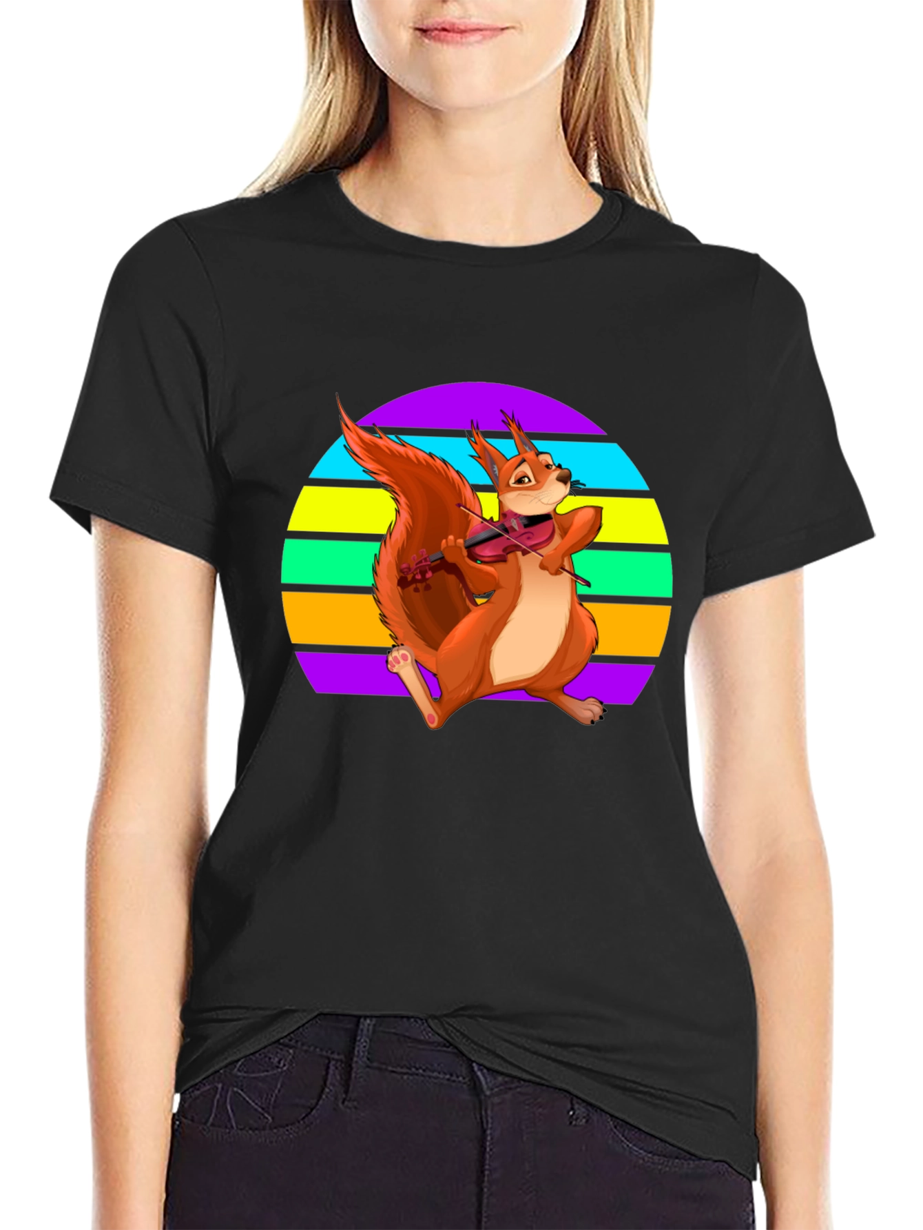Squirrel Violinist Graphic Tee