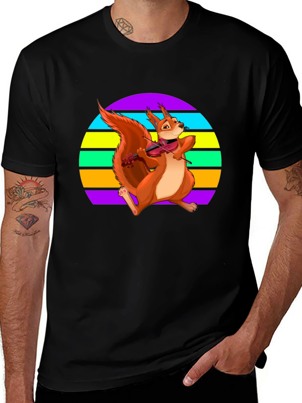 Squirrel Violinist Graphic Tee