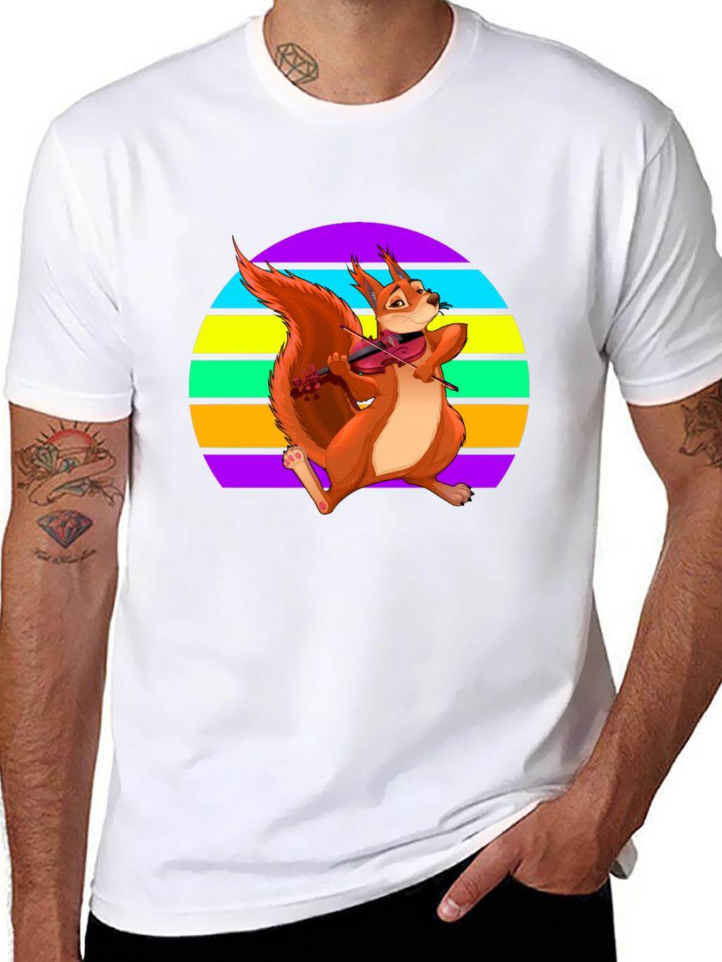 Squirrel Violinist Graphic Tee