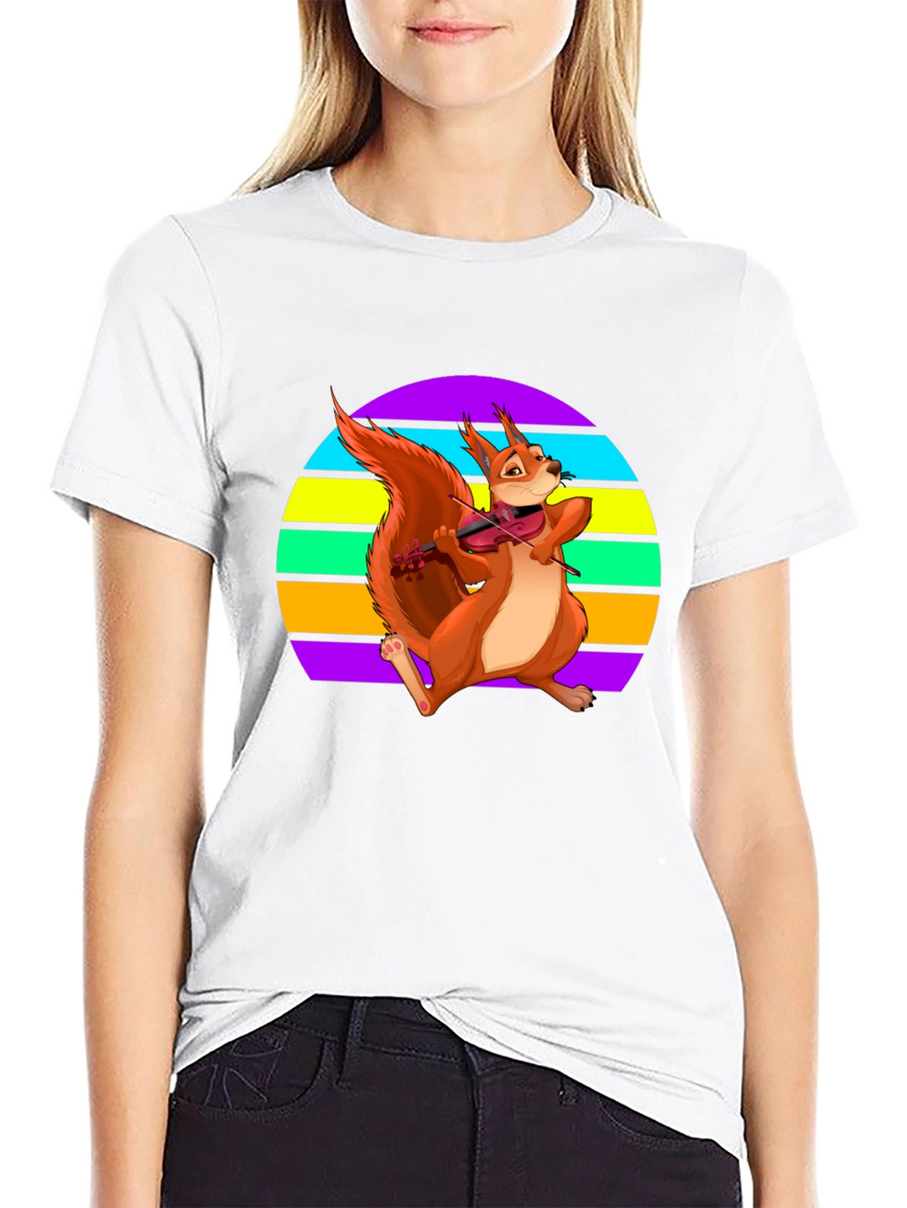 Squirrel Violinist Graphic Tee