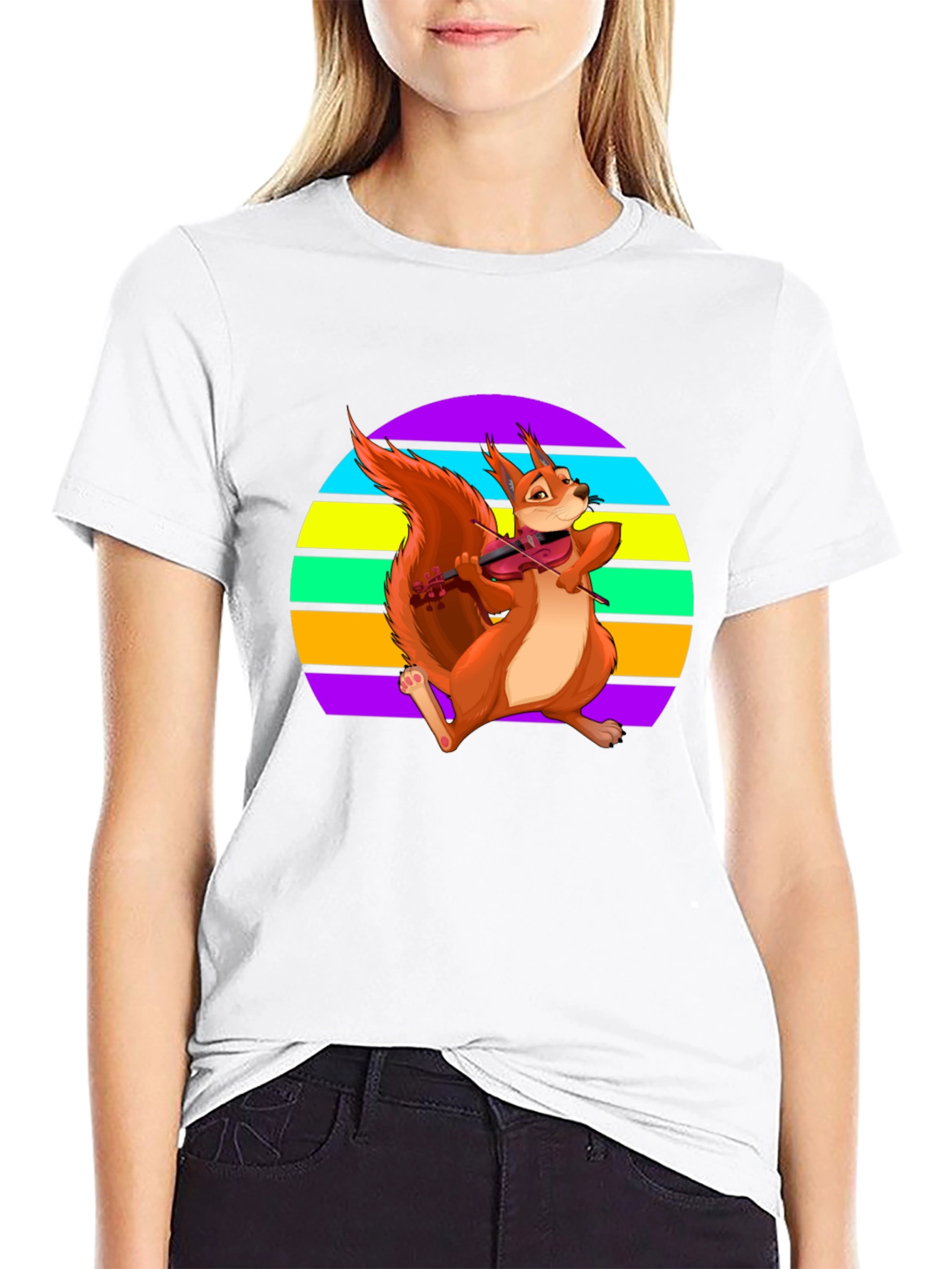 Squirrel Violinist Graphic Tee