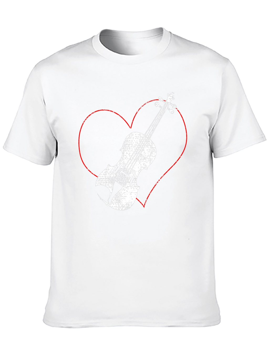 Heart Violin Graphic Tee - Music Lover Shirt