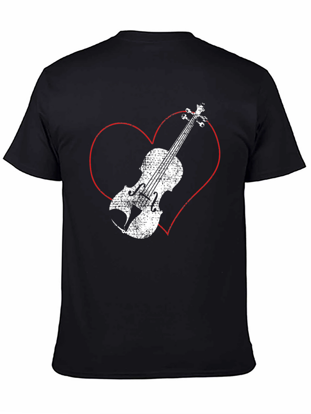 Heart Violin Graphic Tee - Music Lover Shirt