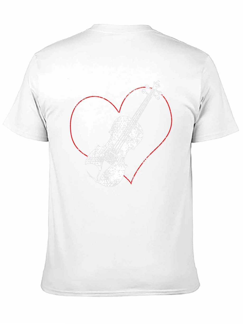 Heart Violin Graphic Tee - Music Lover Shirt