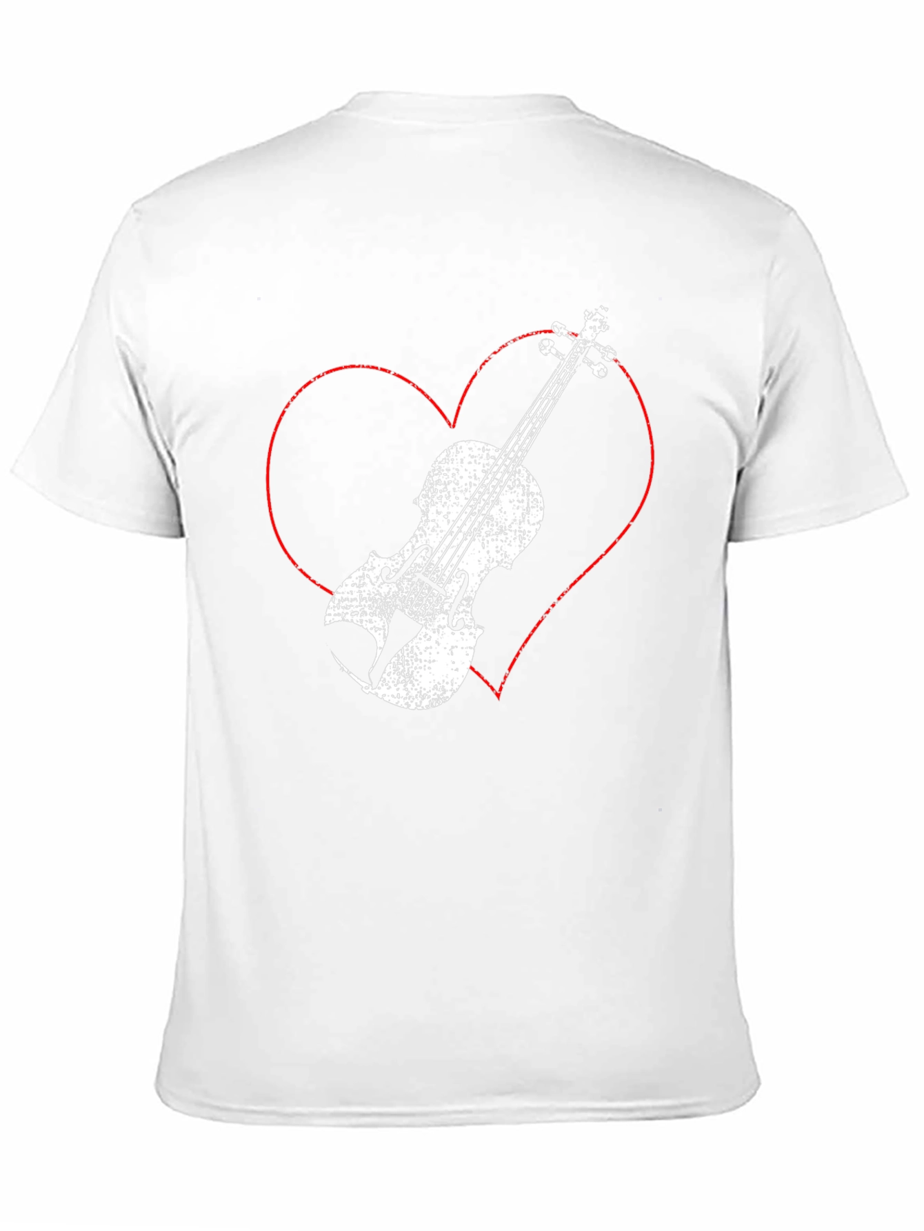Heart Violin Graphic Tee - Music Lover Shirt
