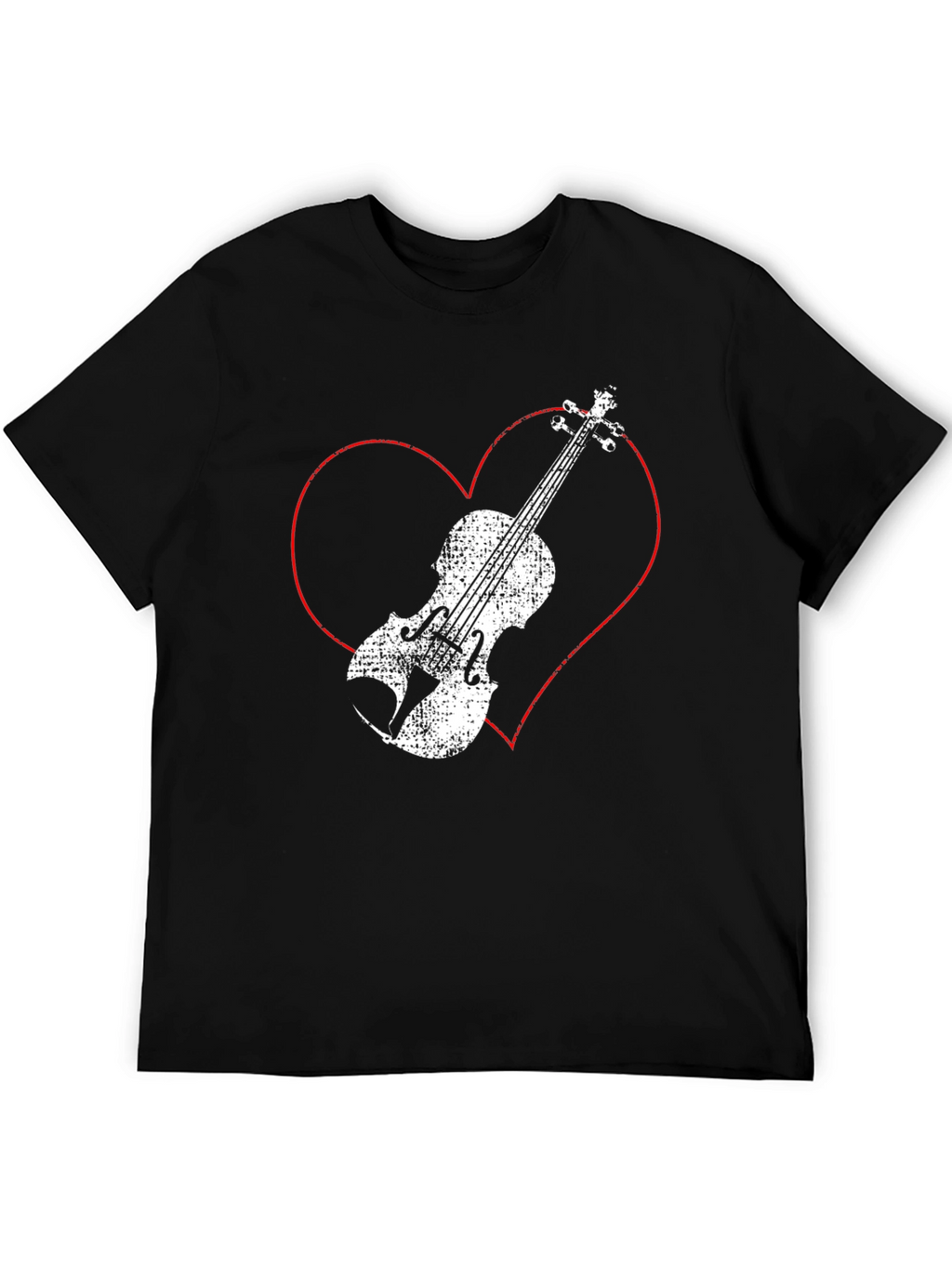 Heart Violin Graphic Tee - Music Lover Shirt