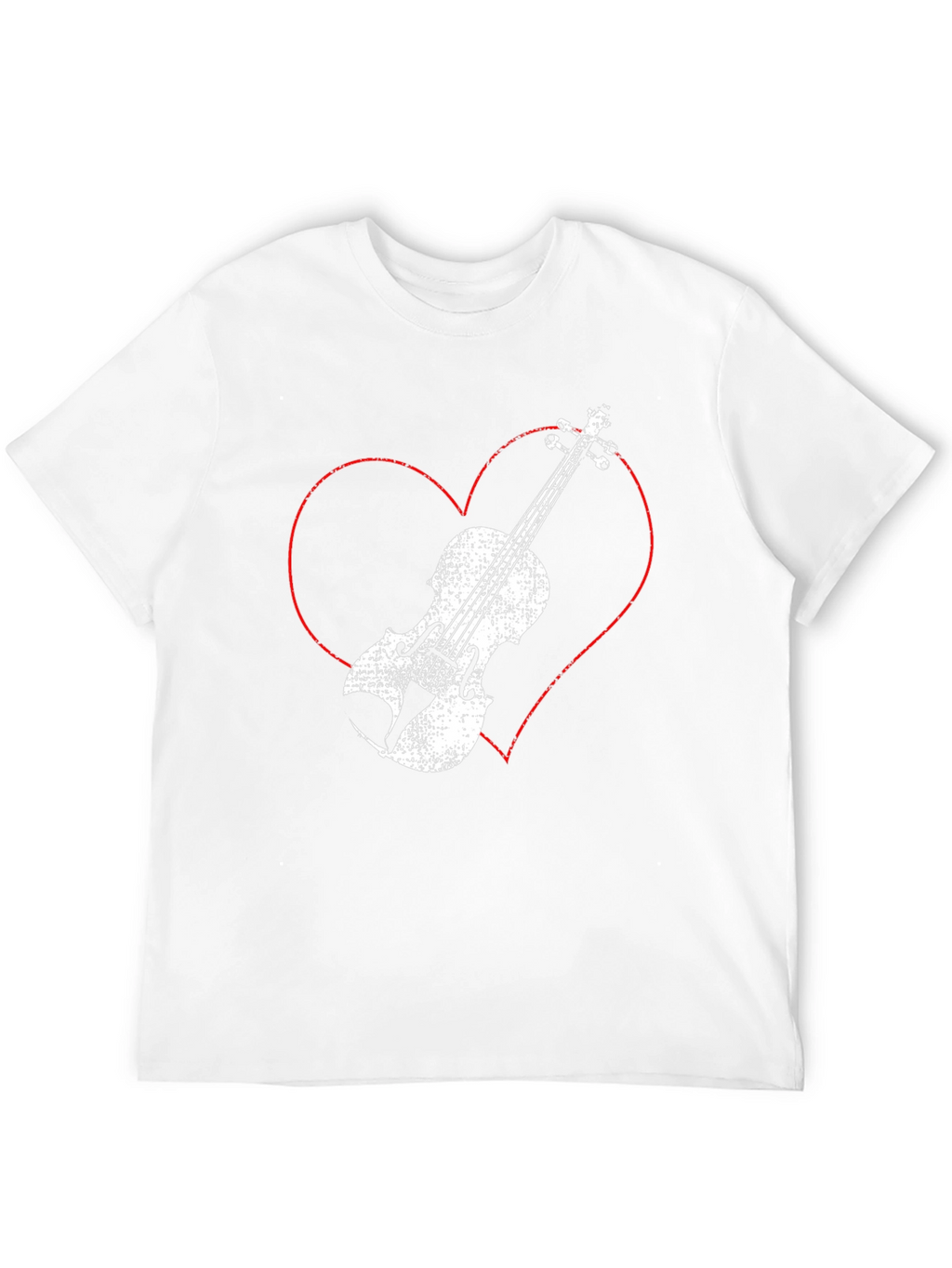Heart Violin Graphic Tee - Music Lover Shirt