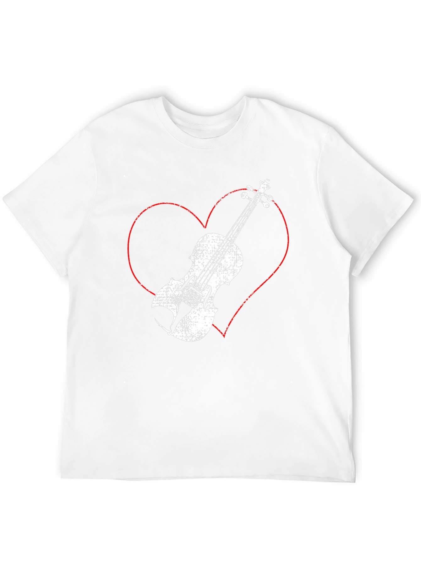 Heart Violin Graphic Tee - Music Lover Shirt