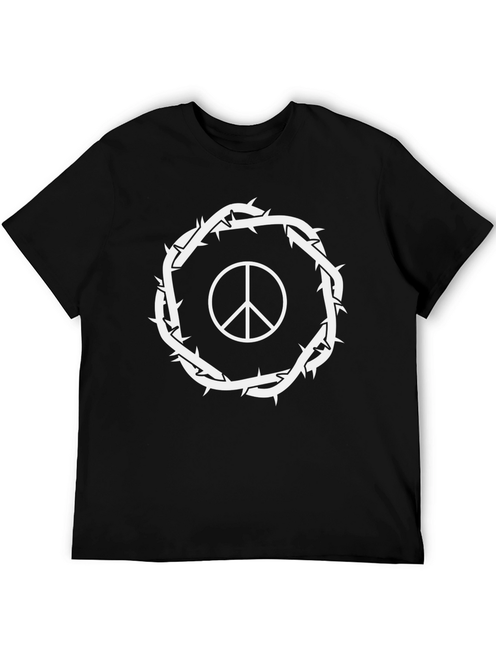 Peace Sign Crown of Thorns Graphic T-Shirt