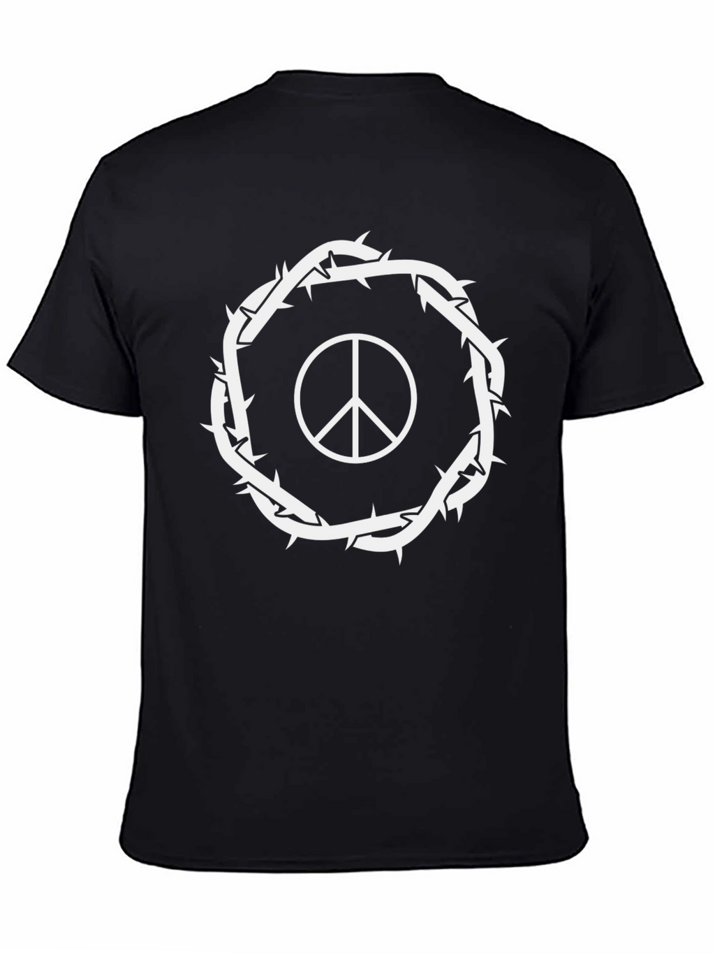 Peace Sign Crown of Thorns Graphic T-Shirt