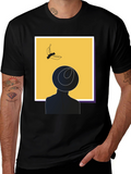 Modern Art Graphic T-Shirt - Banana & Silhouette