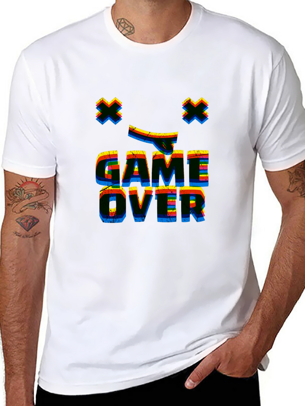 Game Over Retro Graphic Black T-Shirt