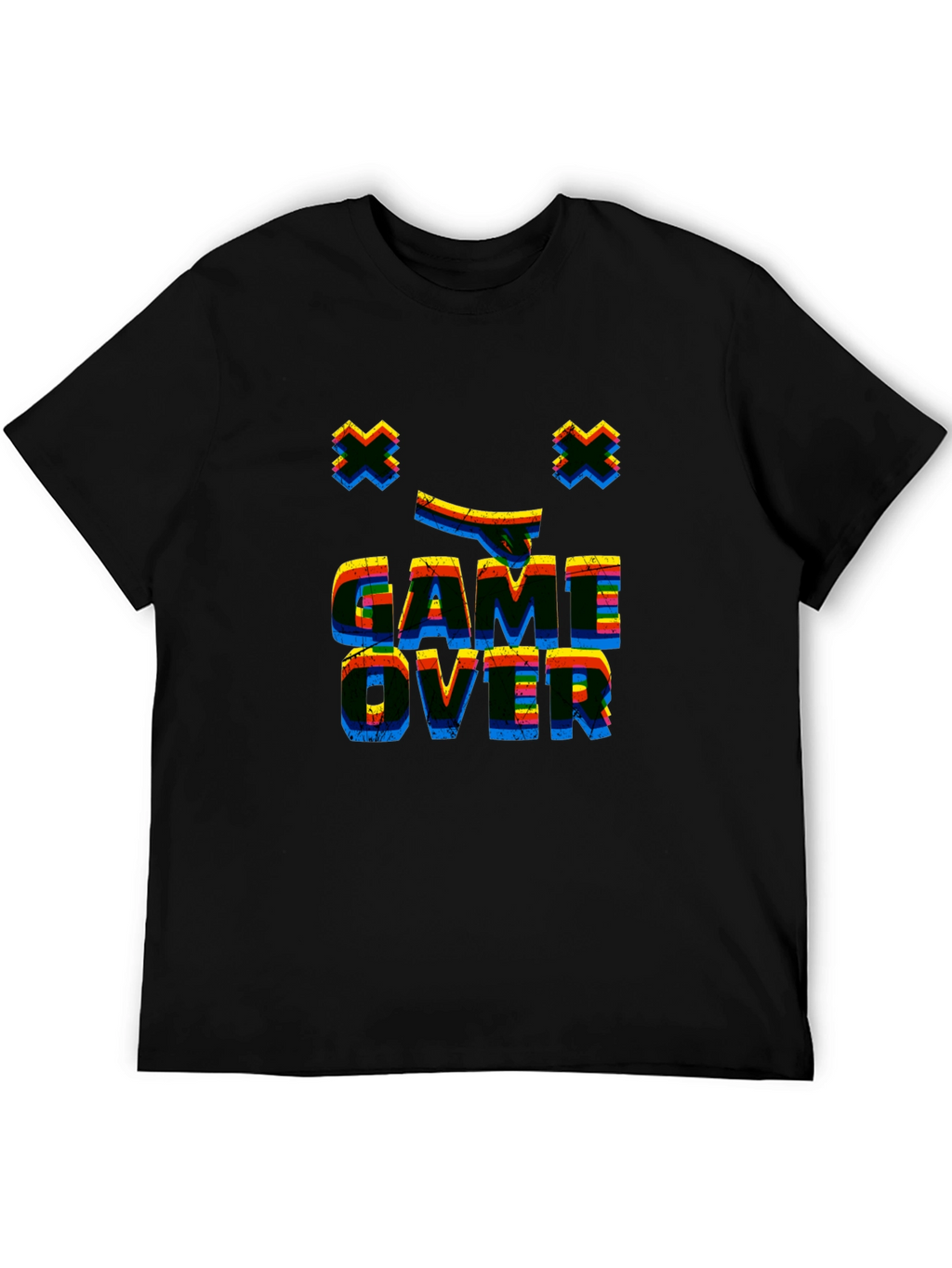 Game Over Retro Graphic Black T-Shirt
