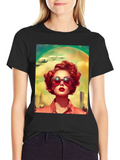 Retro Futuristic Woman T-Shirt
