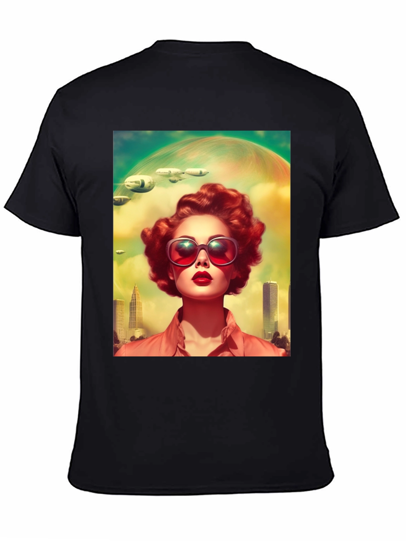 Retro Futuristic Woman T-Shirt